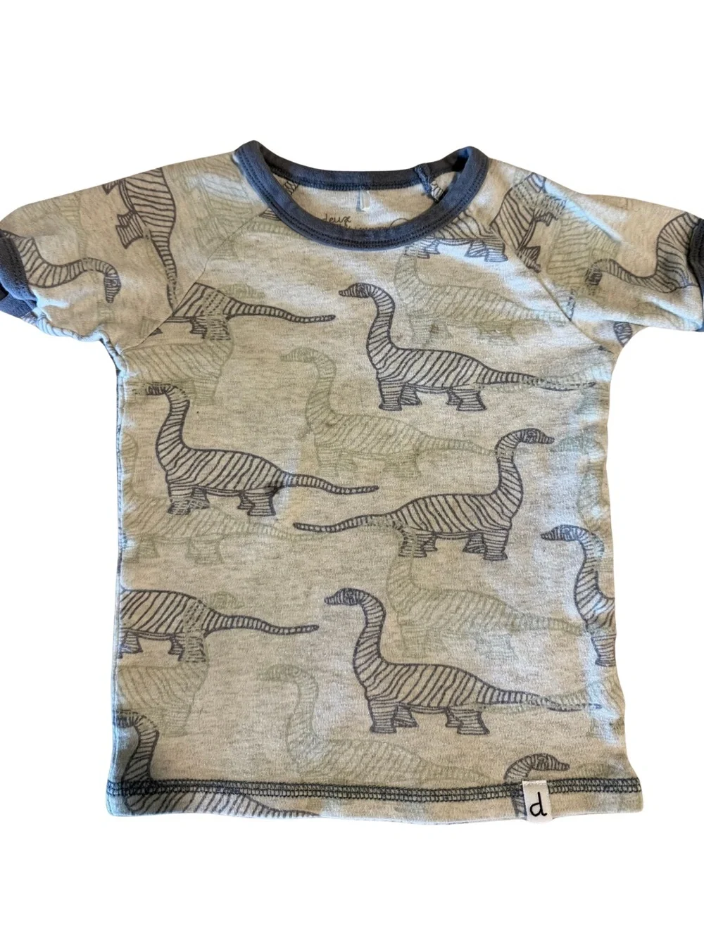 deux par deux Gray & Cream Dino and Monster Pajama sets (2 pairs of PJs bundle)